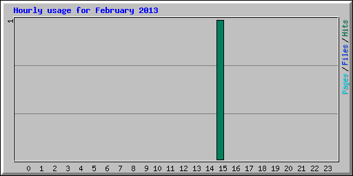 Hourly usage for February 2013