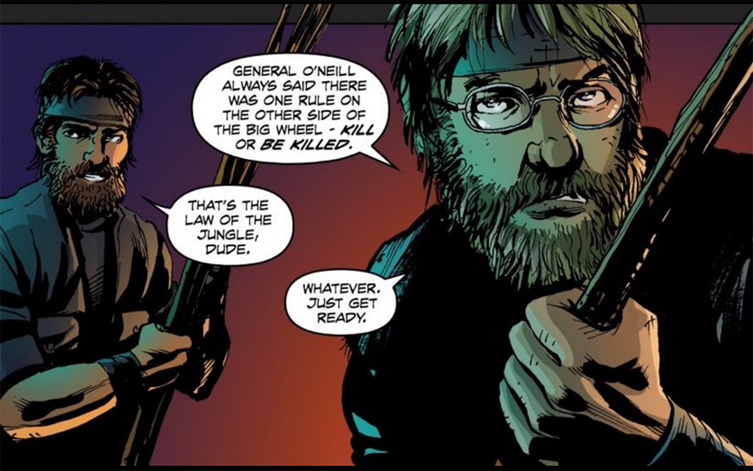 Chuck and Walter having offworld adventures