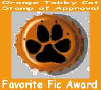 Orange Tabby Cat's Stamp of Approval Favorite Fic Award