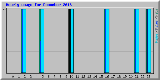 Hourly usage for December 2013