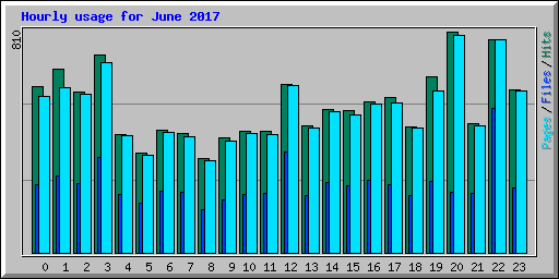 Hourly usage for June 2017