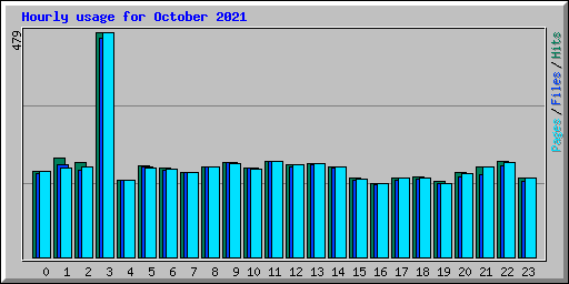 Hourly usage for October 2021