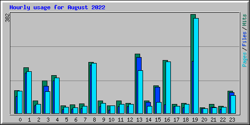 Hourly usage for August 2022