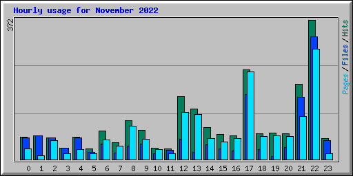 Hourly usage for November 2022
