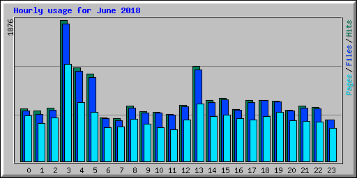 Hourly usage for June 2018