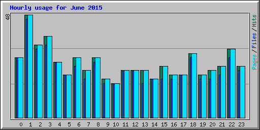 Hourly usage for June 2015