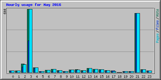 Hourly usage for May 2016