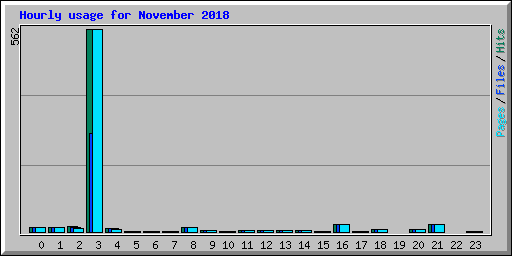 Hourly usage for November 2018