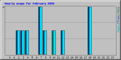Hourly usage for February 2020