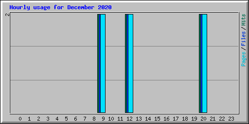 Hourly usage for December 2020