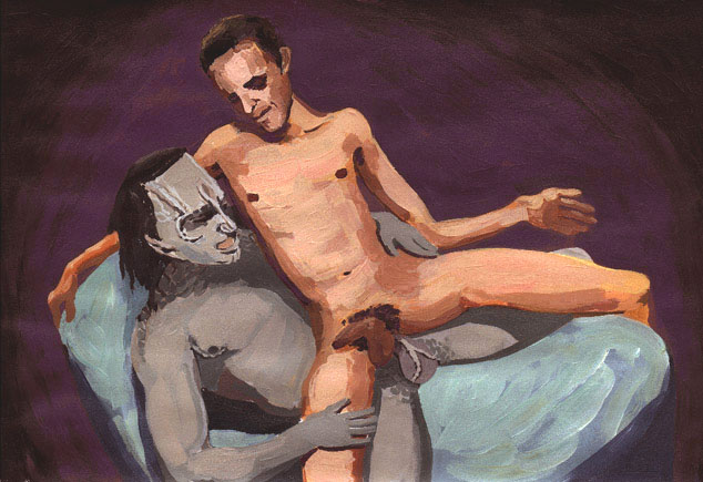painting of Garak and Bashir making love - explicit