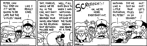 Fox Trot (6-18-98).  Image used respectfully without permission.