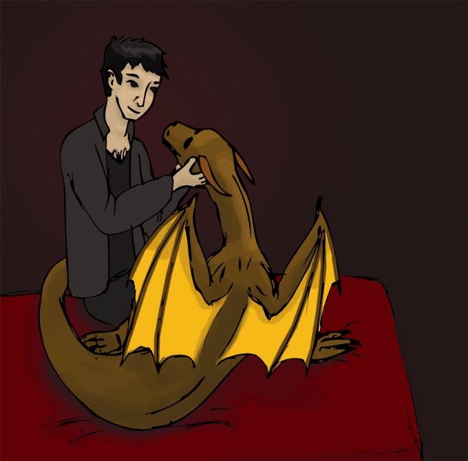 Cuddling with Dragon - by cryptocat