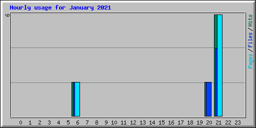 Hourly usage for January 2021