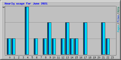 Hourly usage for June 2021
