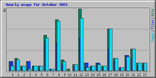 Hourly usage for October 2021